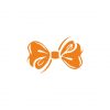 Orange Shaded Bow Vector Art