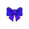 Voguish Purple Colored Bow Vector Art