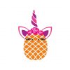 Delectable Pineapple with Unicorn Head Vector Art