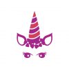 Purple Unicorn Eyes, Ears & Unicorn Head Vector Art