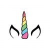 Superb Rainbow Colored Unicorn Horn Vector Art