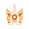 Stellar Orange & Brown Eyeglasses Unicorn Vector Art