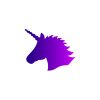 Amazing Purple Gradient Unicorn Vector Art