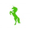 Green Stallion Heart Induced Rearing Unicorn Vector Art