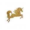Alluring Gold Glittering Jumping Unicorn Vector Art