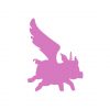 Adorable Pig Vector Art | Flying Pink Pig Vector Design | Pig Vector PNG | Cute Pig Vector | Flying Horn Pink Pig Vector