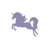 Heather Purple Galloping Unicorn Vector Art