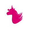 Beguiling Hot Pink Mane Unicorn Vector Art