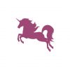 Plum Purple Galloping Unicorn Vector Art