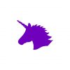 Exotic Purple Unicorn Vector Art