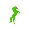 Shamrock Green Rearing Unicorn Vector Art