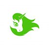 Enchanting Shamrock Green Unicorn Vector Art