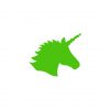 Elegant Shamrock Green Unicorn Vector Art