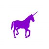 Dazzling Violet Unicorn Vector Art