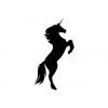 Beguiling Rearing Unicorn Silhouette Art
