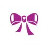 Shiny Purple Ribbon Bow Vector Art