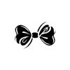 Exquisite Black Silhouette Ribbon Bow Silhouette Art