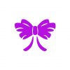 Exquisite Purple Ribbon Bow Vector Art