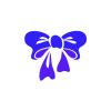 Zaffre Blue and Violet Purple Ribbon Bow Vector Art