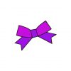 Smooth Violet Color Gradient Bow Ribbon Gift Vector Art