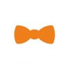 Alluring Orange Satin Bow Tie Vector Art