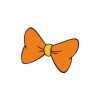 Squash Orange Ribbon Bow Gift Vector Art