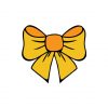Gorgeous Marigold Orange Satin Ribbon Bow Vector Art