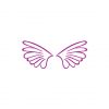 Enticing Magenta Pink Outlined Pegasus Wings Vector Art