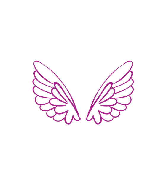 Intricate Dark Pink Outlined Pegasus Wings Vector Art – DigitEMB