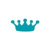 Teal Blue Colored Prince Crown Vector Art