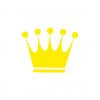 Bright Yellow Colored King Crown Vector Art