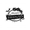 Happy Haunted Halloween Wish Silhouette Art