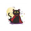 Vampire Halloween Cat Sith Vector Art