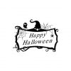 Happy Halloween Season Wish Silhouette Art