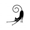 Playful Halloween Cat With Silhouette Art