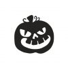 Beaming Jack O’ Lantern Halloween Silhouette Art
