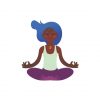 Beautiful Dark Woman Yoga Lotus Position Vector Art