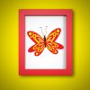 Vibrant Red Butterfly Vector Art