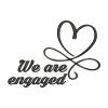 We are Engaged Wedding Marriage Embroidery Design