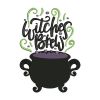 Witches Brew Witch Boiling Pot Halloween Embroidery Design