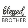 Affectionate Blessed Brother Calligraphy Embroidery Design