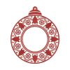 Alluring Red Christmas Bauble Christmas Theme Embroidery Design