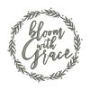 Amazing Bloom With Grace Calligraphy Wreath Embroidery Design