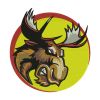 Angry Wild Moose Elk Embroidery Design
