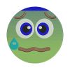 Anxious Face With Sweat Emoticon Emoji Embroidery Design