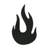 Black Flame Fire Campfire Silhouette Embroidery Design