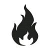 Black Flame Fire Stove Silhouette Embroidery Design