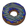 Blueberry And White Chocolate Dessert Donut Embroidery Design