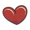 Captivating Balloon Shape Red Heart Love Embroidery Design