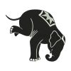 Elephant Machine Embroidery File | Animal PES Embroidery File | Circus Elephant Embroidery Design